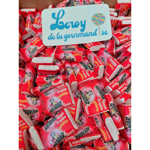 Malabar chewing-gum goût Fraise - Leroy de la gourmandise