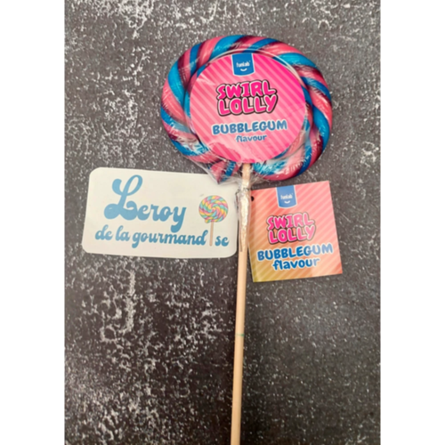 Funlab sucette 80g Bubble gum - Leroy de la gourmandise