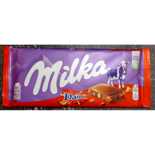 Milka tablette de chocolat Daim 100g - Leroy de la gourmandise