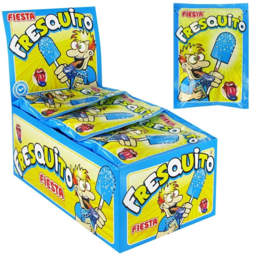 Bonbon Sucette Fresquito tache langue mûre 17G Fiesta - Leroy de la gourmandise