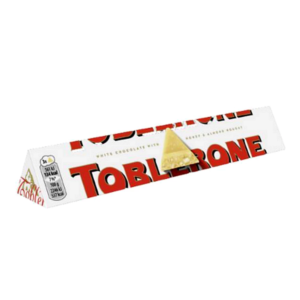 Barre Toblerone chocolat blanc nougat 100g - Leroy de la gourmandise